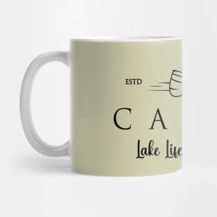 Canoe, Lake Life Adventures, ESTD 2019 Mug